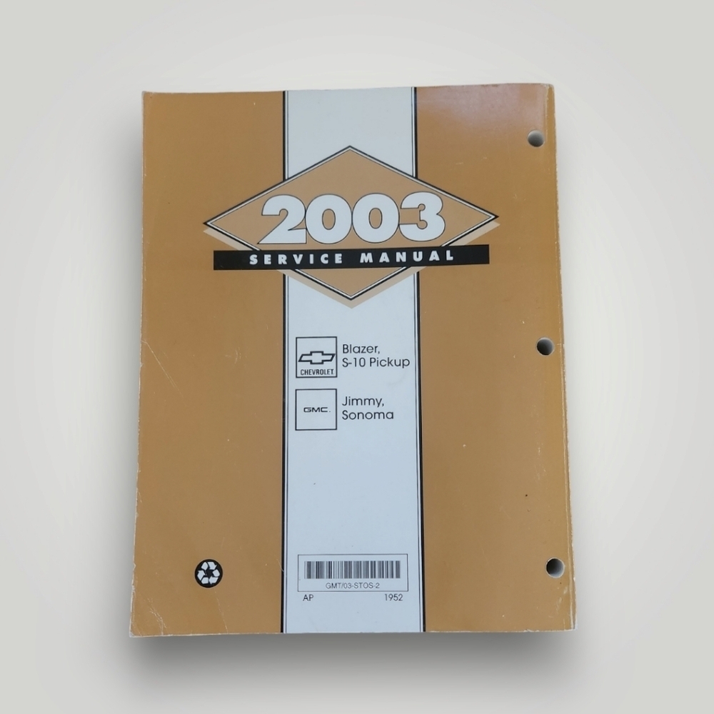 2003 Blazer S-10 Pickup Jimmy Sonoma, Service Manual, Vol. 2 of 3